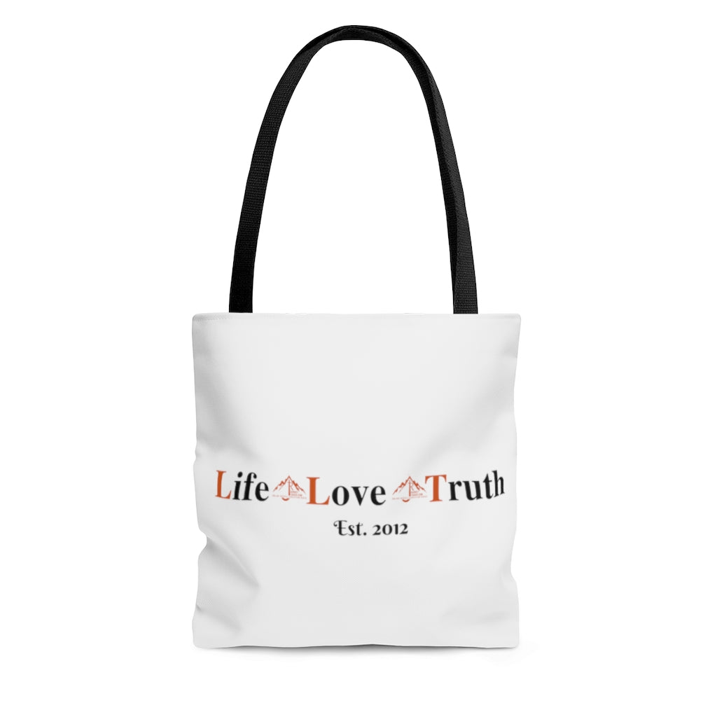 Life Love Truth White Tote