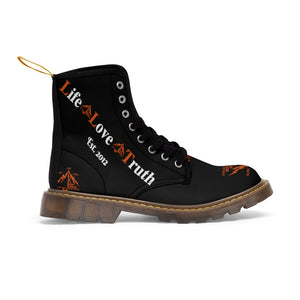 Life Love Truth Women's Black Canvas Boots